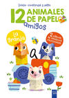 12 ANIMALES DE PAPEL AMIGOS LA GRANJA