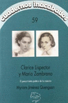 CLARICE LISPECTOR Y MARIA ZAMBRANO. EL PENSAMIENTO POTICO CREACIN