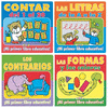 MI PRIMER LIBRO EDUCATIVO! (4 TITULOS) CONTAR/FORMAS/LETRAS/CONTARRIOS
